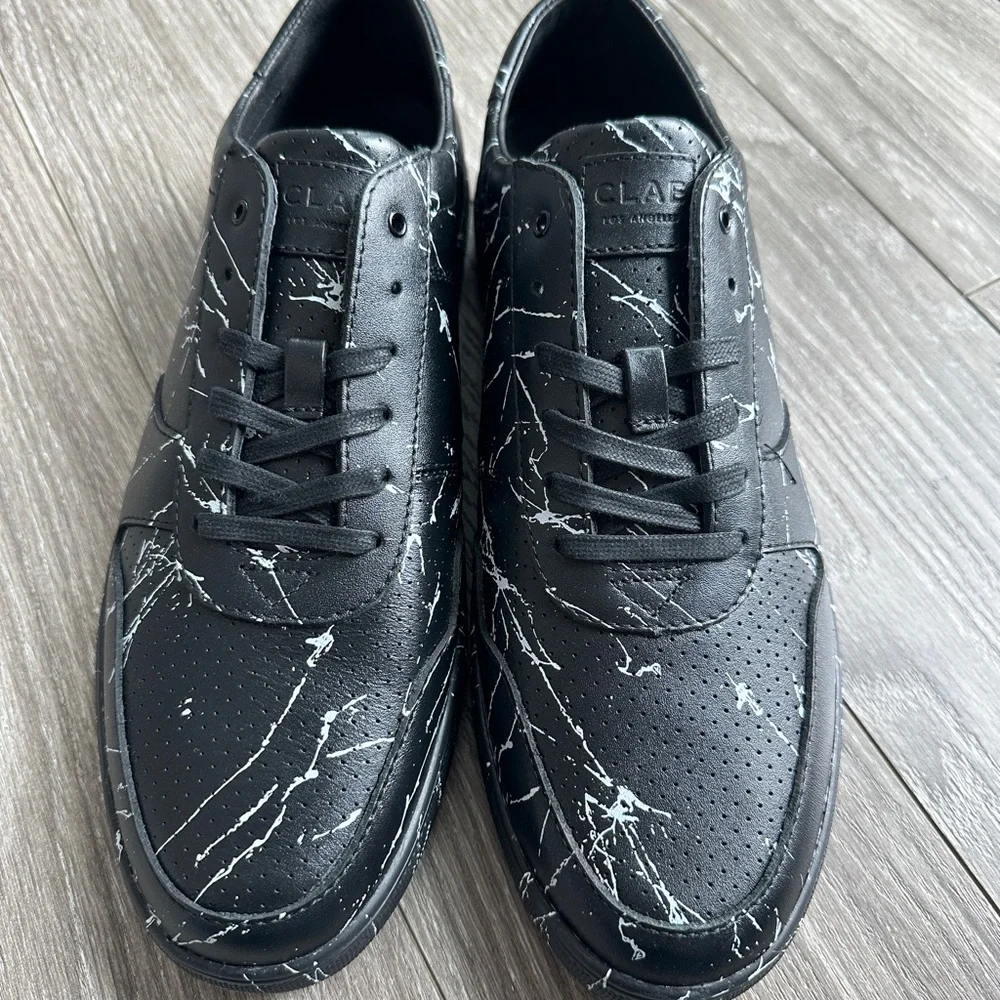 Brand New Never Worn Clae Gregory Black Marble Sneakers - Picture 5 of 6